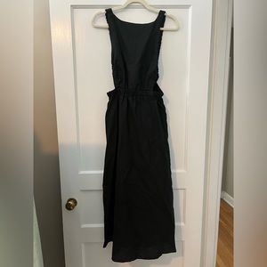 Petal & Pup black linen backless dress. Size 6. Never worn, tags attached!